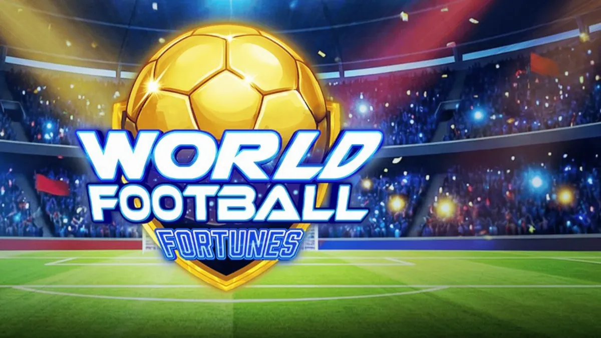 Tampilan visual slot World Football Fortunes dengan tema stadion sepak bola
